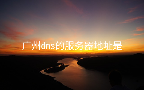 广州dns的服务器地址是多少(互联网安全相关的常识问题｜陈经)