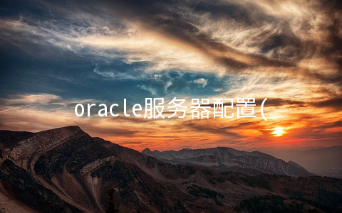 oracle服务器配置(搭建Oracle数据库服务器)